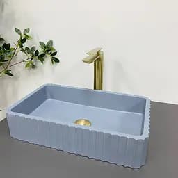 Умивальник VBI Florentia blue matt накладний VBI-015003, Синий - мініатюра 3
