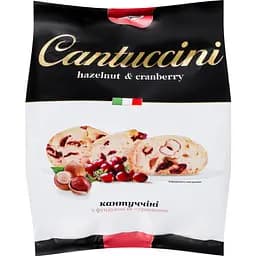 Печиво здобне Конфеті Кантуччіні з фундуком та журавлиною 200 г 