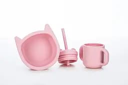 Силіконова миска дитяча FreeOn Kitty рожева (46330) - мініатюра 3