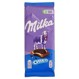 Уцінка. Шоколад молочний Milka зі шматочками печива Oreo 92 г (801761)