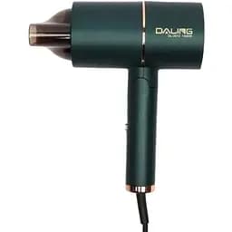 Фен для сушіння та укладання волосся Daling DL-3012 складний легкий дорожній 1400 Вт Зелений