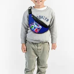 Сумка-бананка детская герои в масках с принтом ,32х15см,для мальчика,сумка через плечо (00131)