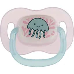 Пустышка силиконовая круглая Canpol babies Love&Sea 0-6 месяцев розовая (34/900_pin)