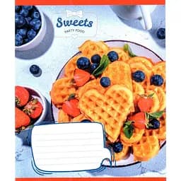 Зошит учнівський "Солодкі серця" Leader 012-500325K-4 в клітинку, 12 аркушів (959050)