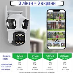 Вулична WiFi камера Besder 76  9Мп  3 об'єктиви Zoom 6-кратний  IcSee - мініатюра 8