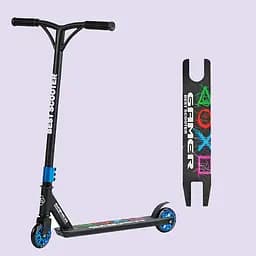 Самокат трюковой, алюминиевый диск и дека, PU колеса, диаметр 10 см, C-40314 (в ассортименте)