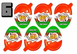 Комплект Шоколадних яєць Kinder Joy Майнкрафт Minecraft 6 шт. по 20 г