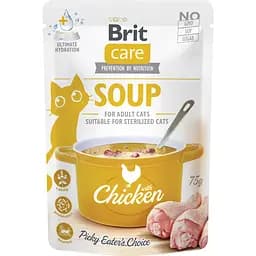 Влажный корм для кошек Brit Care Soup с курицей 75 г