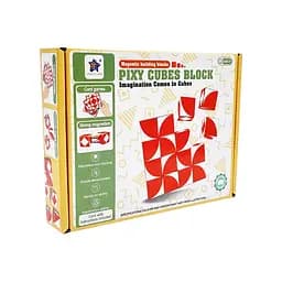 Дитяча гра-головоломка "Магнітні кубики" Bambi FD136(Red) 16 елементів, 8 карток