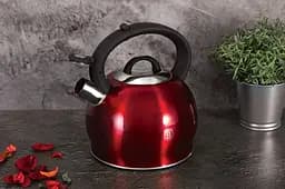 Чайник Berlinger Haus Metallic Line Burgundy Edition зі свистком 3 л червоний (BH 1074N) - мініатюра 4