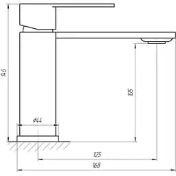 Змішувач для раковини Globus Lux RING SR-101 - мініатюра 4