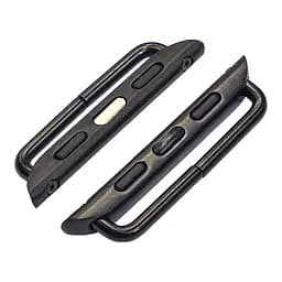 Переходник на универсальный ремешок для Apple Watch 42 мм/44 мм на болтах черный