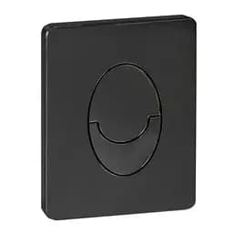 Панель змиву пластикова Koer KT-0606-05 157x198x3mm, кнопка закруглена KR5343, Чорний матовий