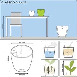 Вазон Lechuza Classico Color 28 мускатний (13203) - мініатюра 3