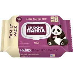 Вологий туалетний папір Сніжна панда Aroma 84 аркуші