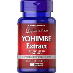 Стимулятор тестостерона Puritan's Pride Yohimbe Extract, 50 капсул