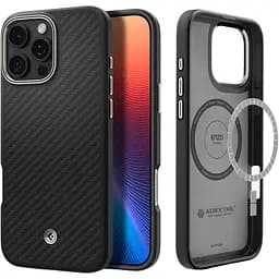Чохол Spigen Enzo Aramid with MagSafe для Apple iPhone 16 Pro Max Black Natural (ACS08501) [117848] - мініатюра 5