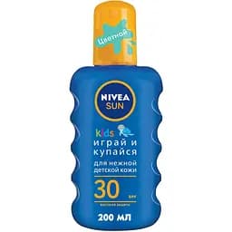 Детский солнцезащитный спрей Nivea Sun Kids Защита и уход SPF 30, 200 мл