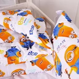 Ковдра MirSon антиалергенна зима Kids Time 20-0036 Minions 140x205 см бавовна (2200009665301) - мініатюра 4