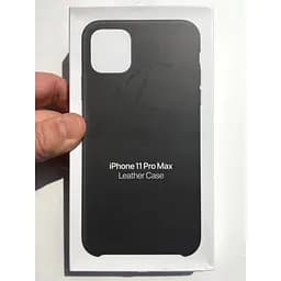Оригінальний шкіряний чохол Apple Leather Case для iPhone 11 Pro Max (6.5") Black (MX0E2ZM/A) - мініатюра 3