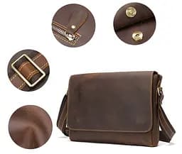 Чоловіча шкіряна сумка Vintage 32х25,5х6 см sum0012517 - мініатюра 6