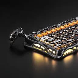 GravaStar Клавіатура механічна Mercury K1 Pro 80keys, GravaStar x Kailh Speedy Mint, BT/WL/USB, RGB, CyberFlare - мініатюра 7