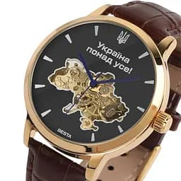 Часы Besta Skeleton Gold Black Dial