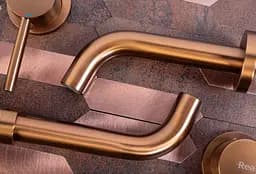 Змішувач для умивальника Rea Lungo brushed copper + BOX прихованого монтажу REA-B4600, Теплий захід сонця - мініатюра 2