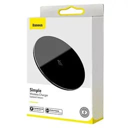 Бездротове зарядне Baseus Simple Wireless Charger 15 W (WXJK-B01) чорне - мініатюра 5
