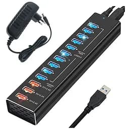 Концентратор Dynamode 13 ports USB3.0 to10*USB3.0+3*2.4А, Power Adapter 3A/12V (DM-UH-P1013)