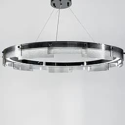 Подвесная люстра в корпусе черный хром Line.F Диаметр 80см
