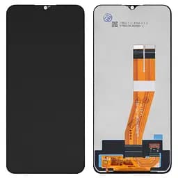 Дисплей Samsung A015 Galaxy A01, A015M Galaxy A01, чорний, з рамкою, Оригінал (переклеєне скло), з широким конектором