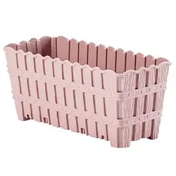Горщик для квітів Violet House 1055 Bamboo Balcony Pink із дренажем 12x12x30 см (1055 BAMBOO BALCONY PINK 30 см)