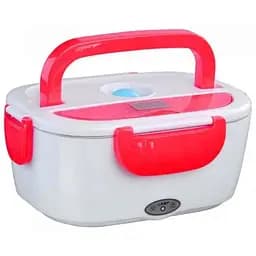 Ланч- бокс с подогревом Electronic Lunchbox от сети 220 В термос для еды 1 л  Красный