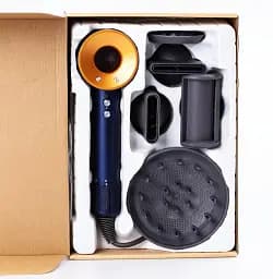 Фен з іонізацією Super Hair Dryer 5в1 безшумний з 5 насадками для укладання волосся синій - мініатюра 5