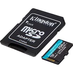 Карта пам'яті Kingston 256GB microSDXC сlass 10 UHS-I U3 V30 A2 Canvas Go Plus G4 (SDCG4/256GB) - мініатюра 2