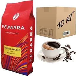 Кофе в зернах Ferarra Crema Irlandese с ароматом ирландско го крема 1 кг (ящик 10 кг)