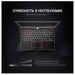 Охолоджувальна підставка для ноутбука до 17 дюймів GamePro GPCP-575 4xfans - мініатюра 3