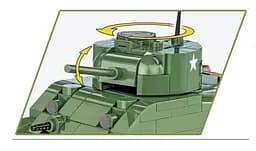 Конструктор танк Historical Collection World War II 2715 Sherman M4A1 COBI 2715 - мініатюра 3