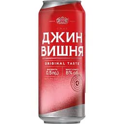 Напій слабоалкогольний Оболонь Джин Вишня 8% з/б 0.5 л - мініатюра 1