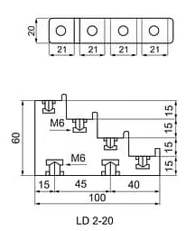 Ізолятор‑тримач ступінчастий LD 2‑30 АСКО‑УКРЕМ (A0150100012) - мініатюра 3