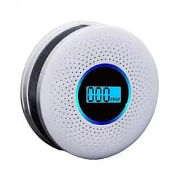 Комбінований датчик чадного газу + датчик диму з сиреною 2 в 1 JKD 512COM-W (100316-1)