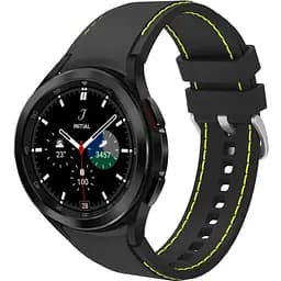 Ремінець для Samsung Galaxy Watch 5 40mm - чорно-жовтий ширина кріплення 20мм силікон Watchbands RLine (W45-1WB95353375)
