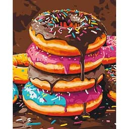 Картина за номерами на підрамнику Brushme Солодкі донати