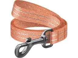 Поводок для собак WAUDOG Re-cotton светоотражающий S Ш 15 мм Д 150 см оранжевый (40124)