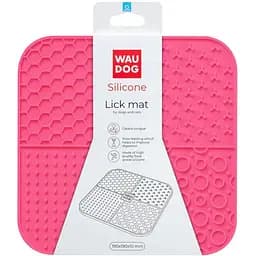 Килимок для злизування Waudog Silicone 190х190х10 мм рожевий