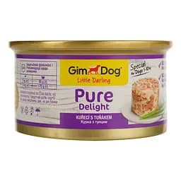 Вологий корм для собак GimDog LD Pure Delight, для мініатюрних порід вагою до 10 кг, з куркою та тунцем, 85 г