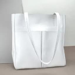 Шопер шкіряний білий жіночий Handycover S429 з 2 ручками