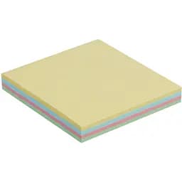 Блок паперу для нотаток Buromax Pastel з клейким шаром 76х76 мм 100 аркушів різнобарвний (BM.2312-10) - мініатюра 2