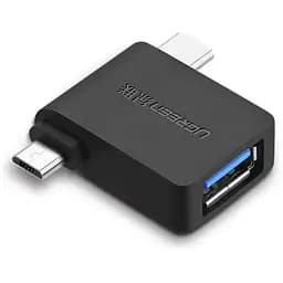 Адаптер Ugreen 30453 2 в 1 мicro-USB/Type-C черный (30453)